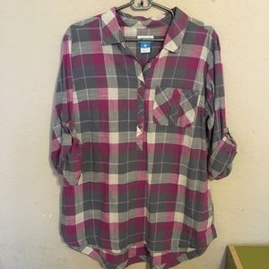 Purple Flannel Top